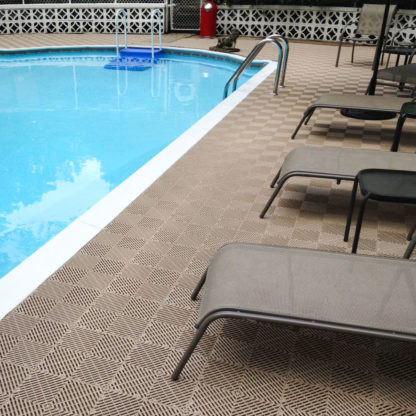 Free-Flow Beige Pool Deck